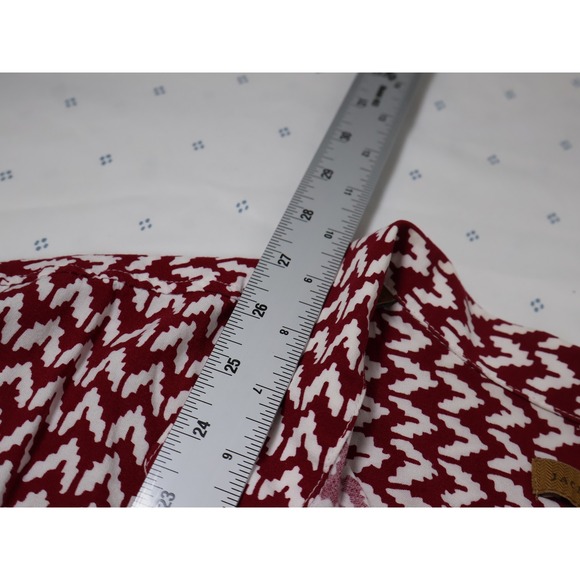 JACHS Girlfriend Womens Top Blouse Button Up Red White‎ Patterned Size L - Picture 8 of 8
